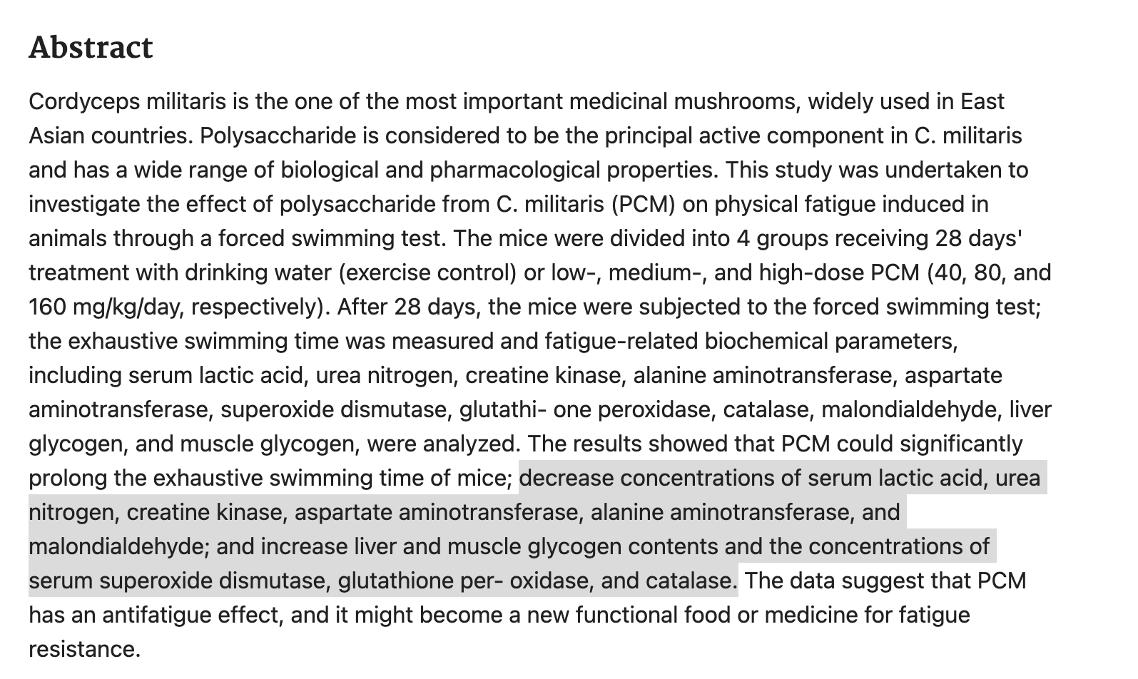 Cordyceps benefits for endurance