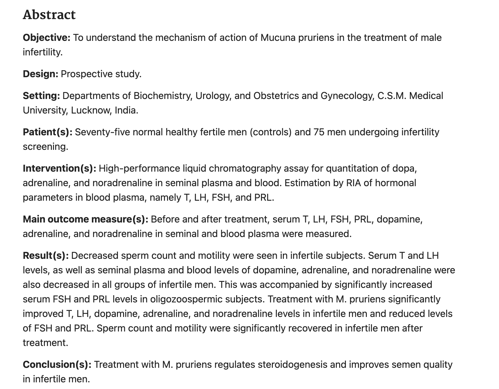 mucuna pruriens research, male testosterone support, fertility, semen sperm quality 